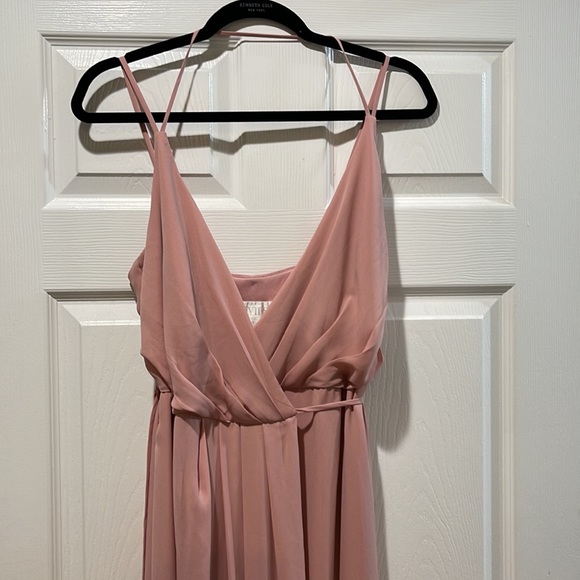 David’s bridal v-neck wrap dress. Color (ballet). - Picture 2 of 3